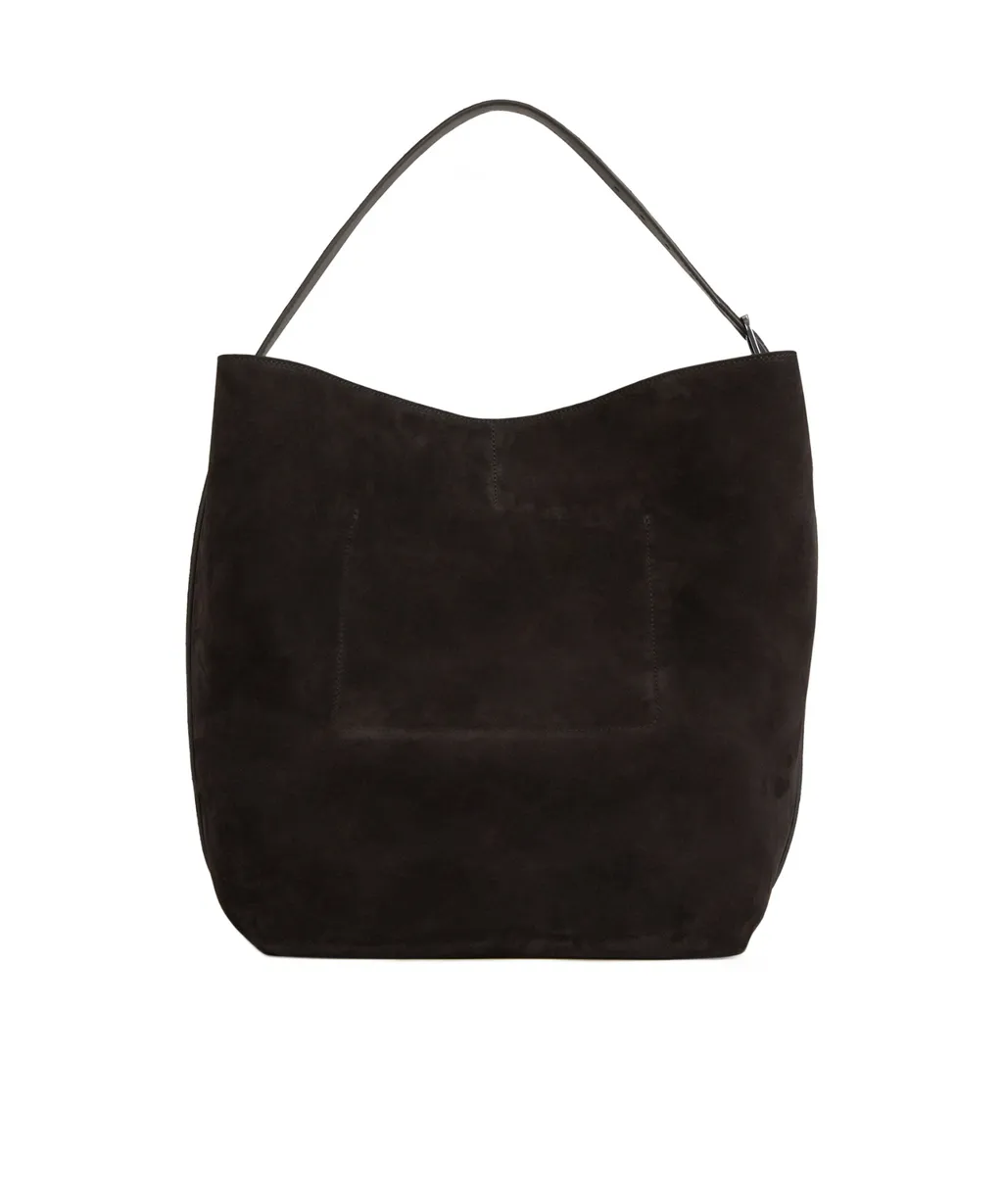 Belted Open Top Tote Bag