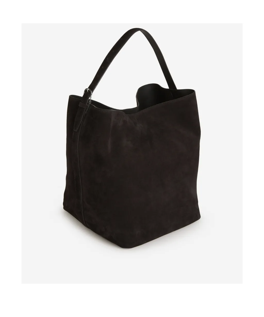 Belted Open Top Tote Bag
