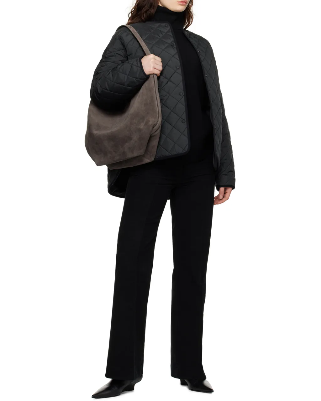 Belted Open Top Tote Bag