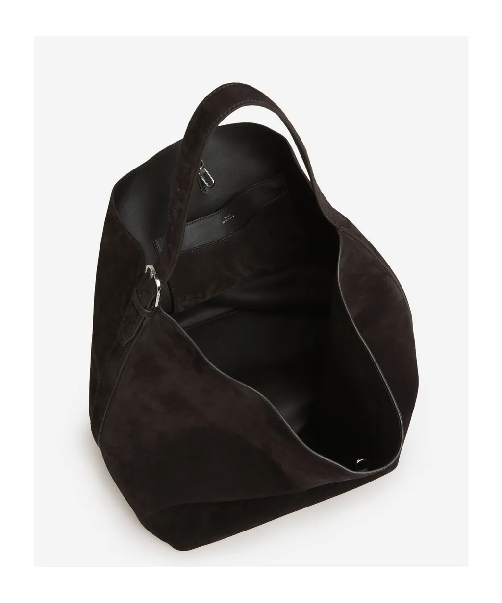 Belted Open Top Tote Bag