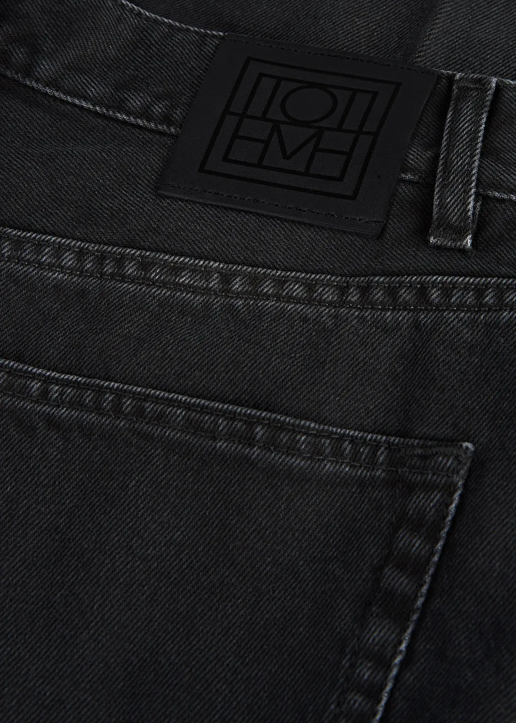 Faded-Effect Tapered-Leg Jeans