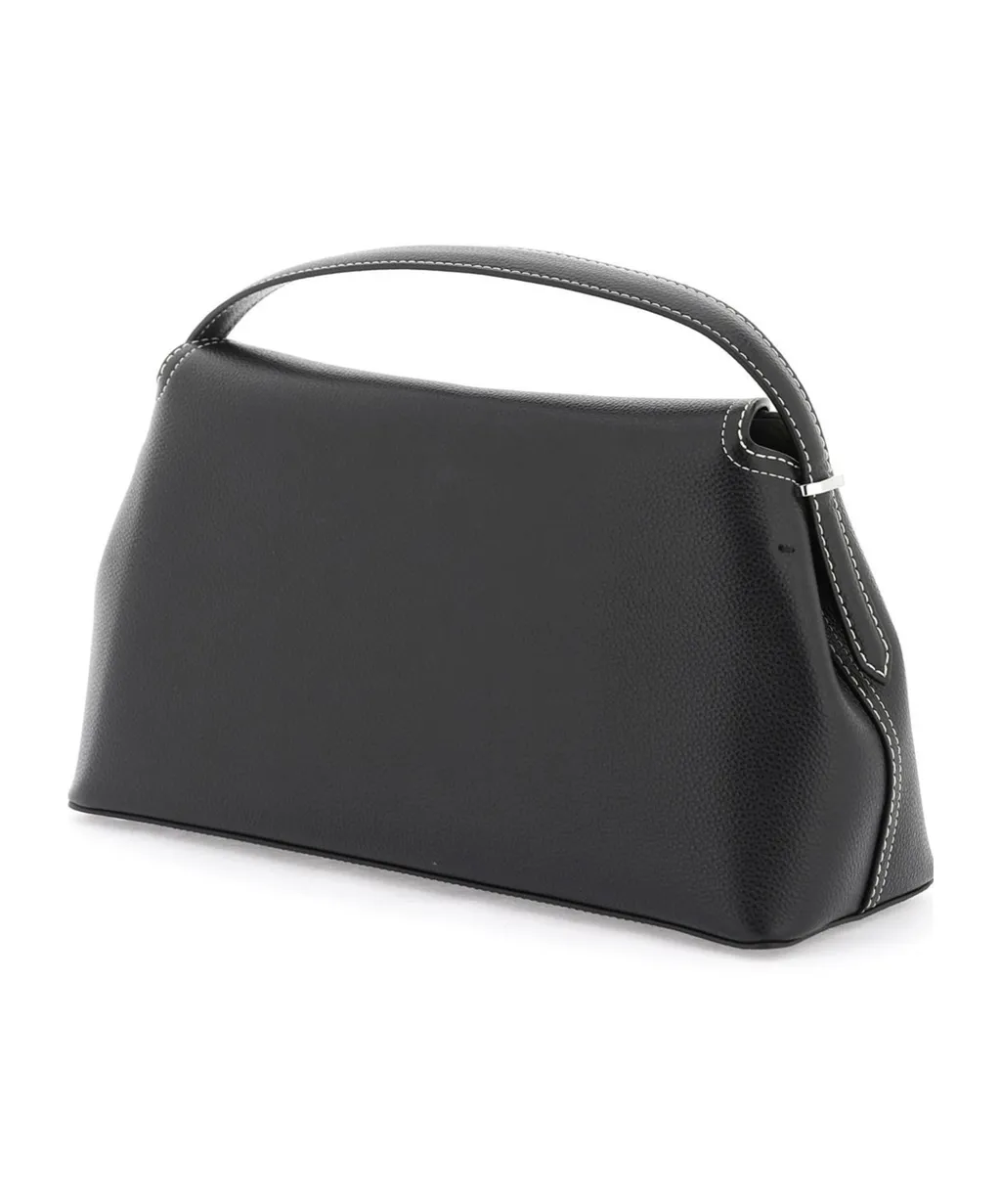Logo Plaque Foldover Top Handle Bag