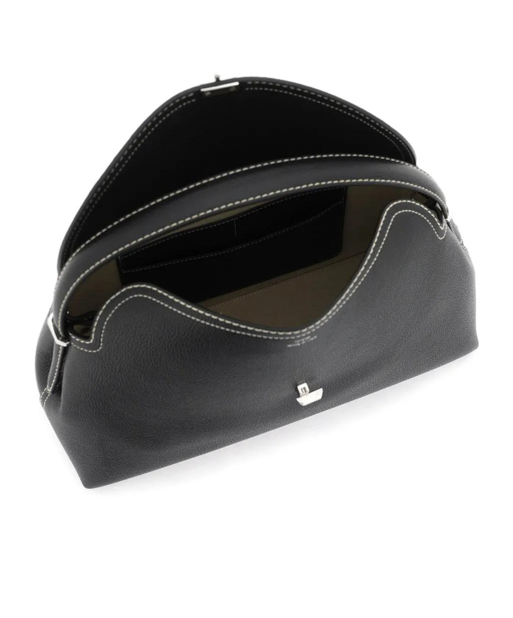 Logo Plaque Foldover Top Handle Bag