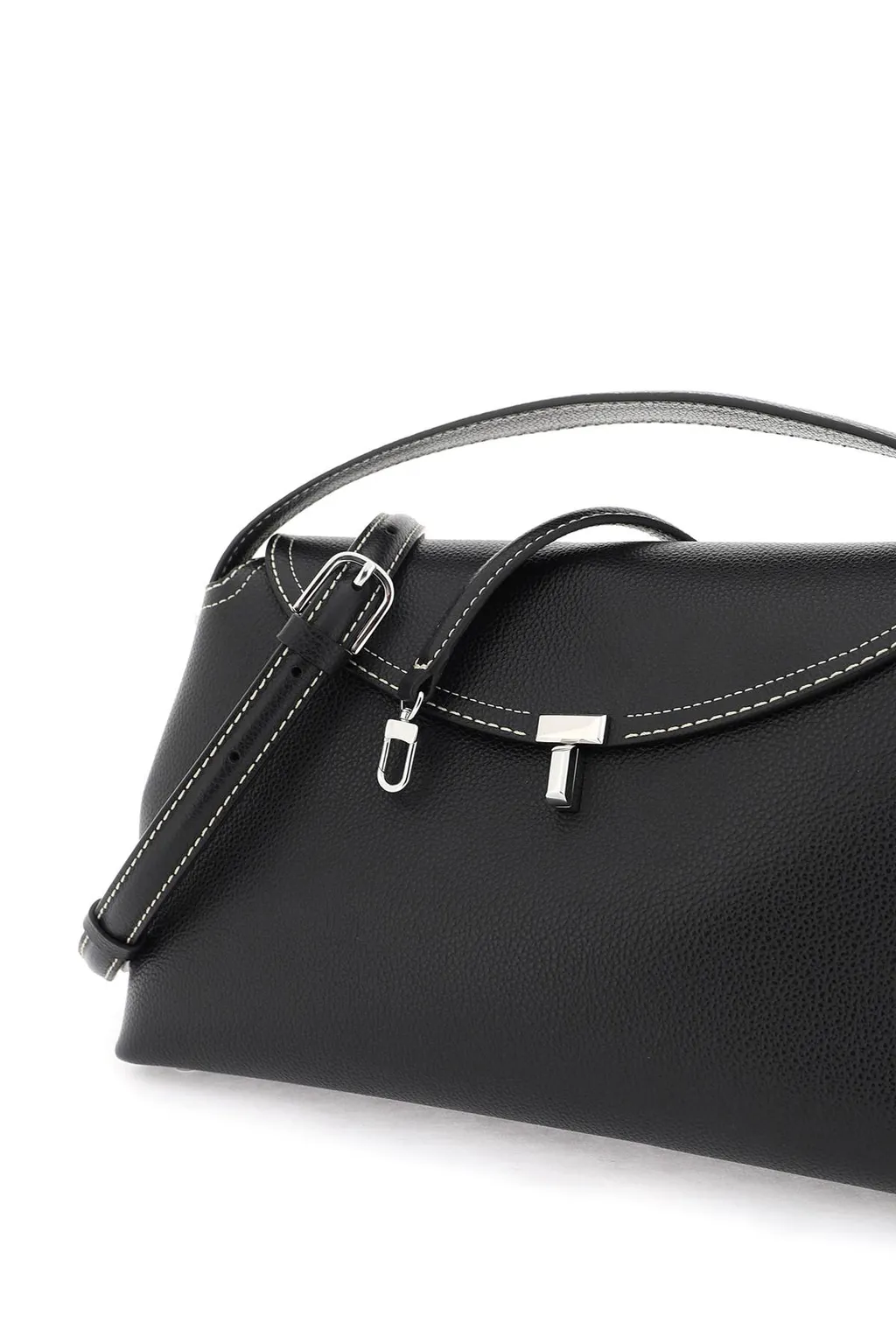 Logo Plaque Foldover Top Handle Bag