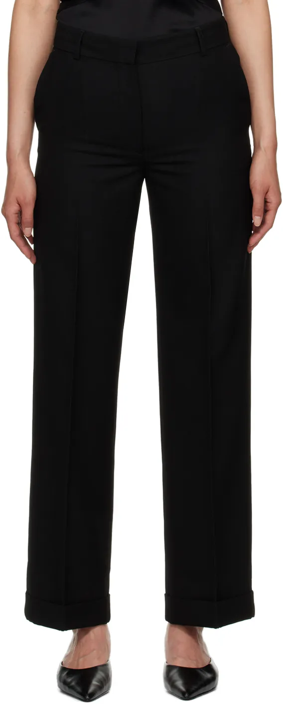 Mid-Rise Wide-Leg Trousers