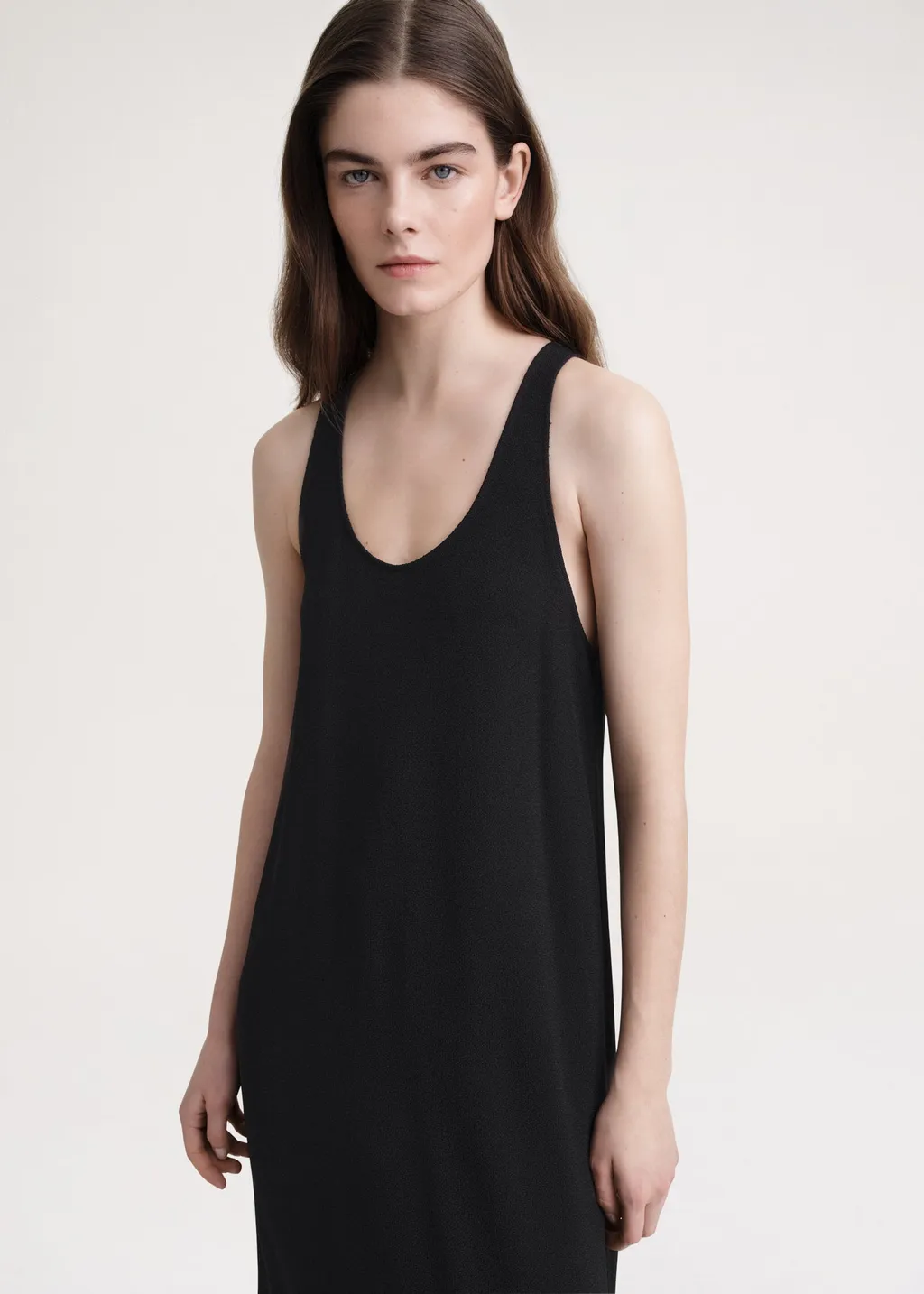 Scoop-Neck Sleeveless Dress