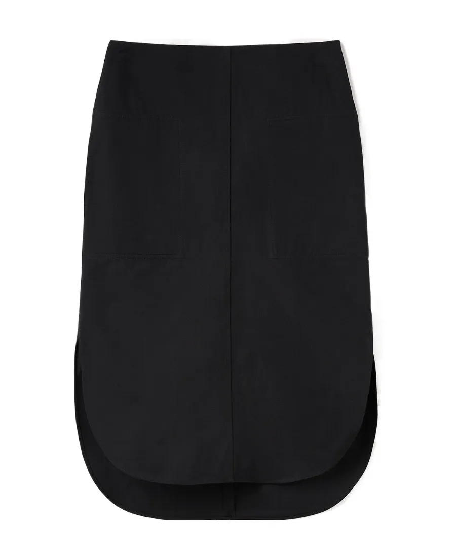Rounded Knee-Length Skirt