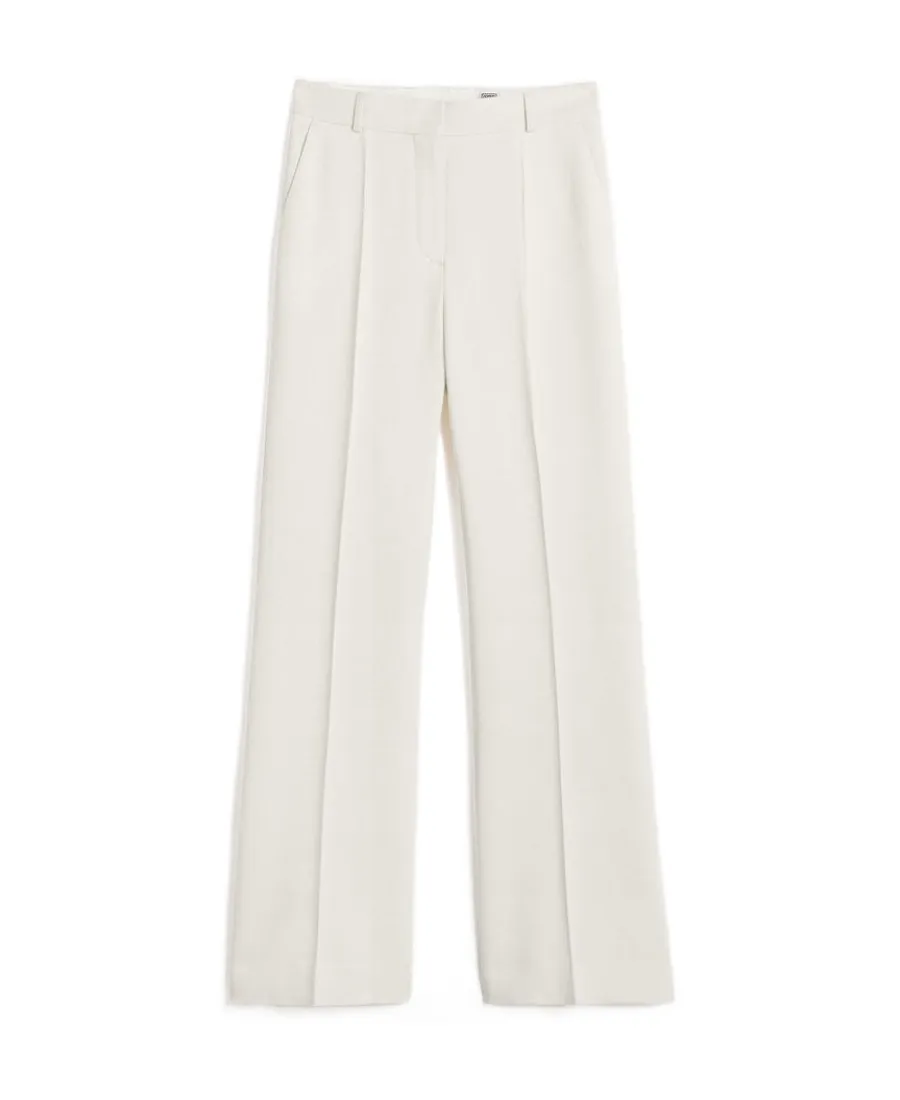 Belt-Looped Mid-Rise Trousers