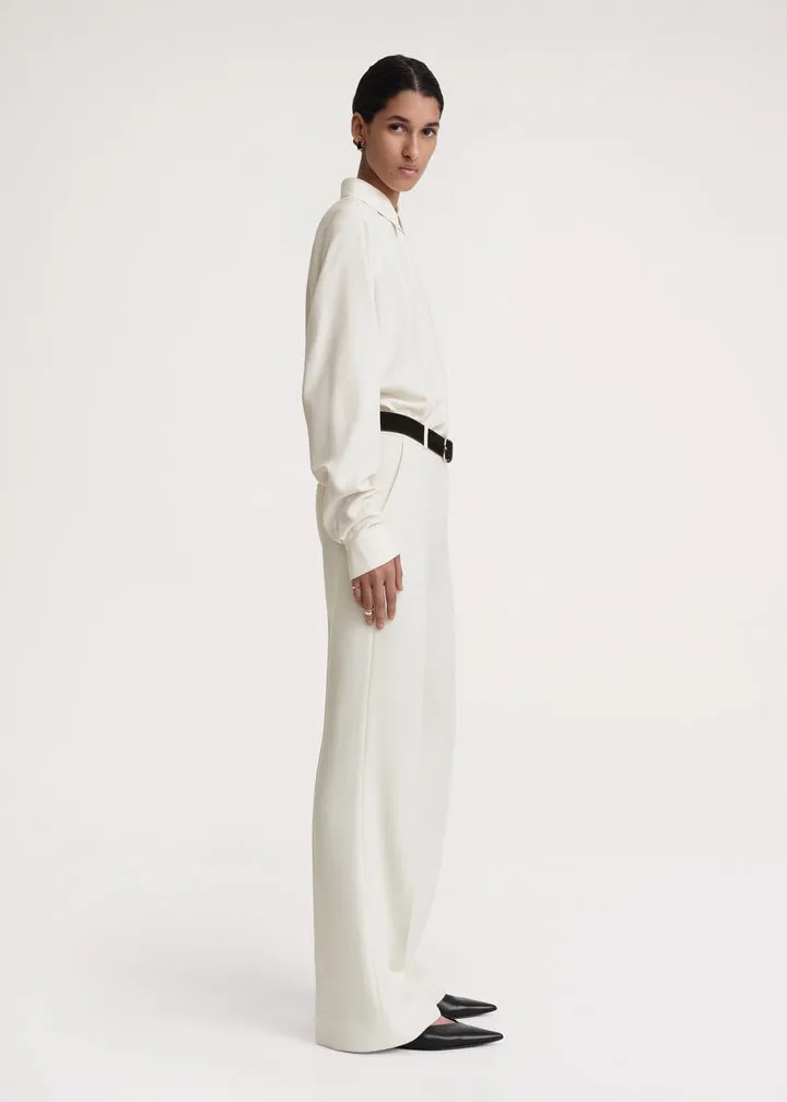 Belt-Looped Mid-Rise Trousers