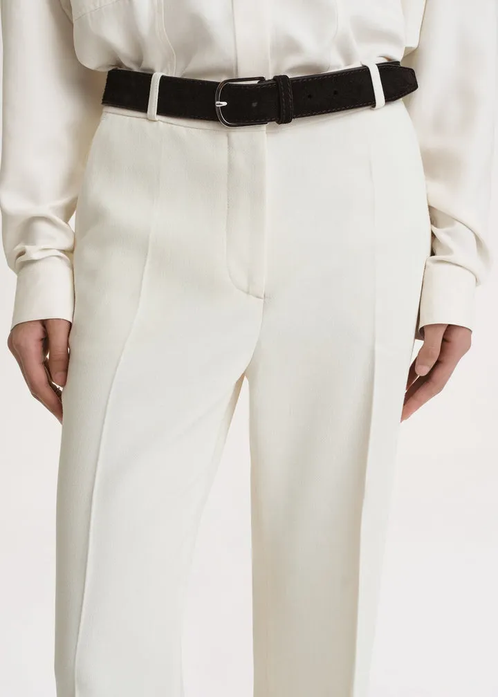 Belt-Looped Mid-Rise Trousers