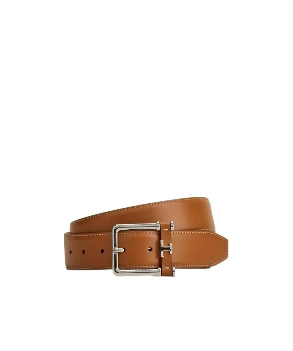 Logo Plaque Buckle Belt