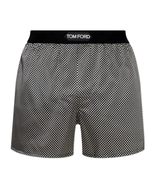 Polka-Dot Logo-Waist Boxers