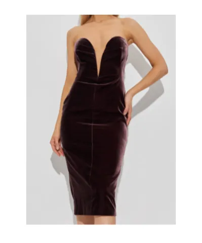 Sweetheart-Neckline Midi Dress