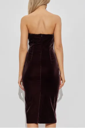 Sweetheart-Neckline Midi Dress