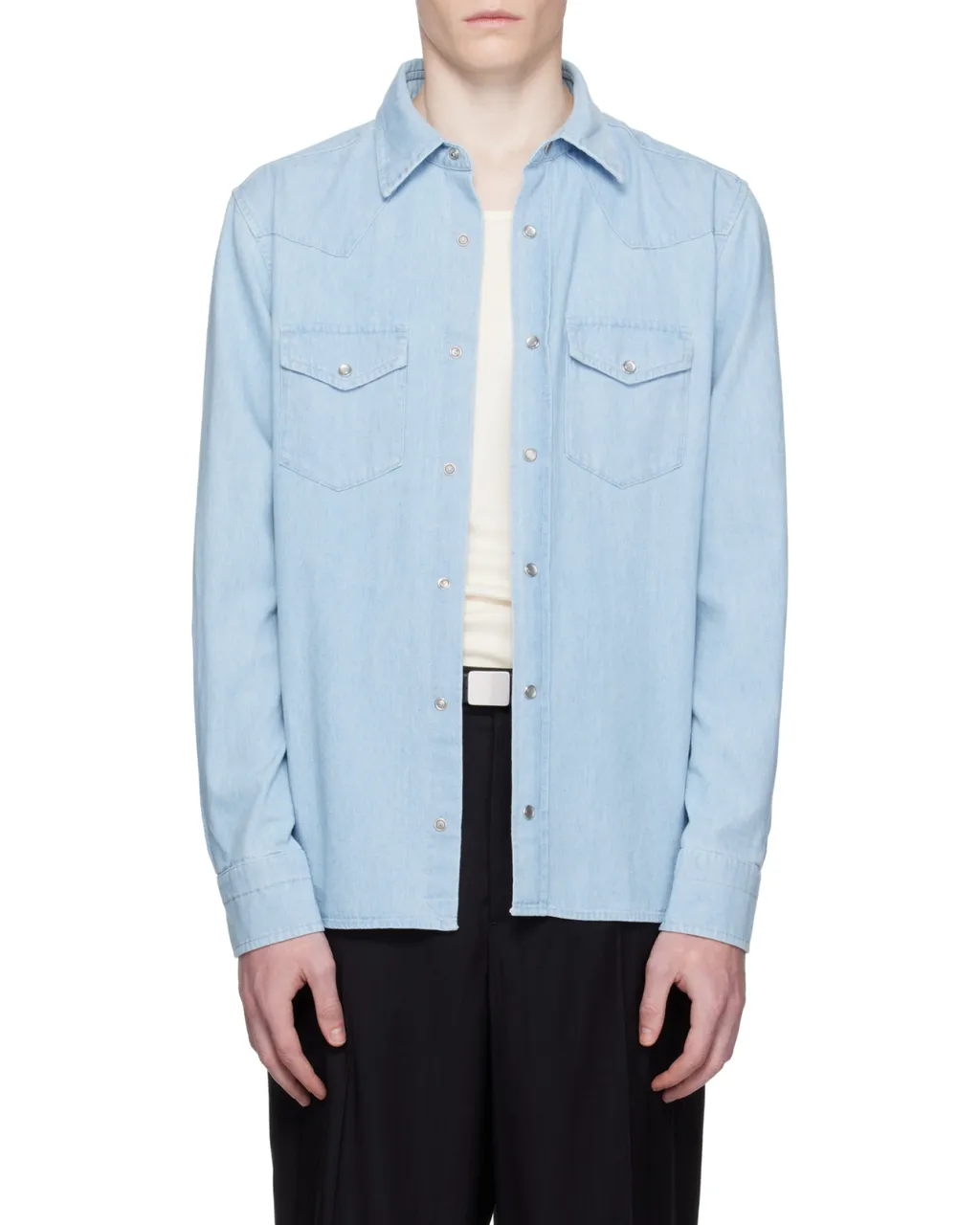 Double-Pocket Denim Shirt