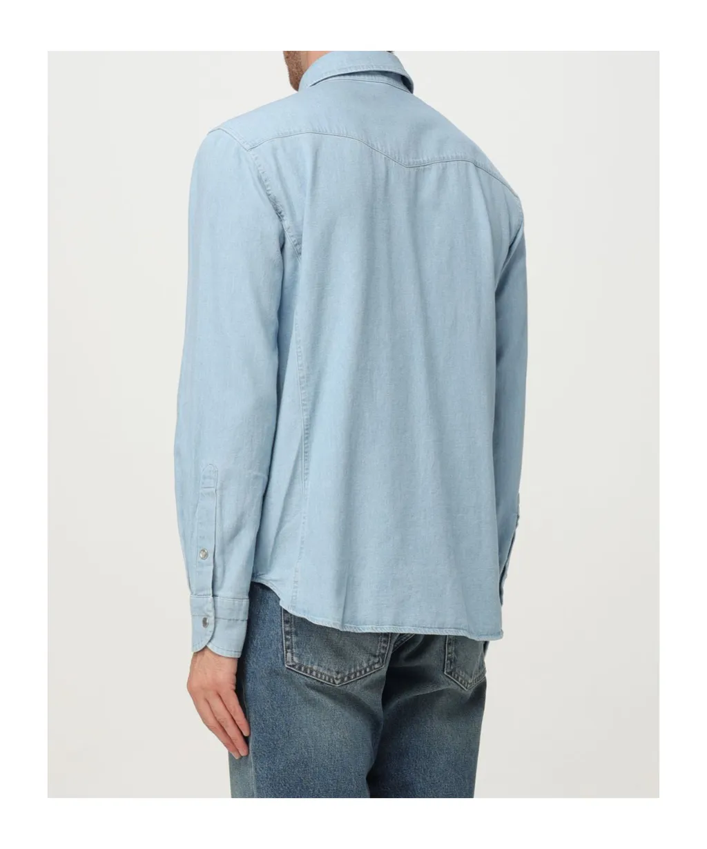 Double-Pocket Denim Shirt