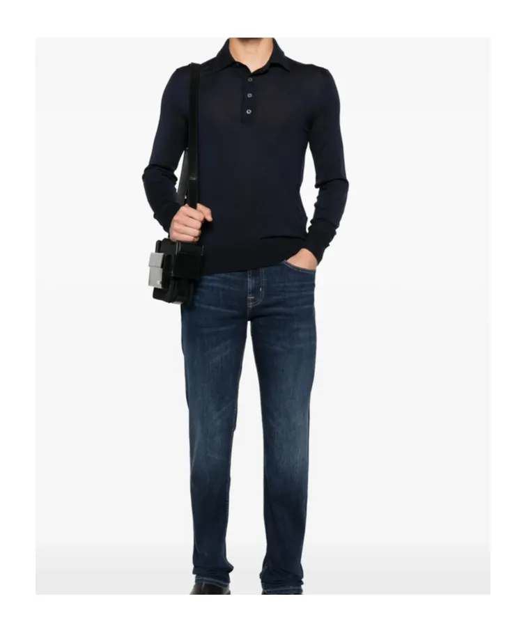 Long-Sleeved Polo Shirt