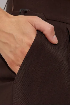 Pleated Wide-Leg Trousers