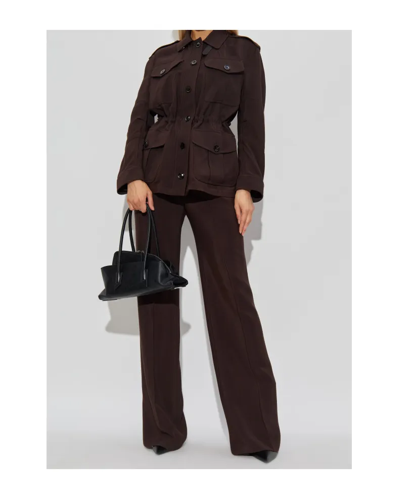 Pleated Wide-Leg Trousers