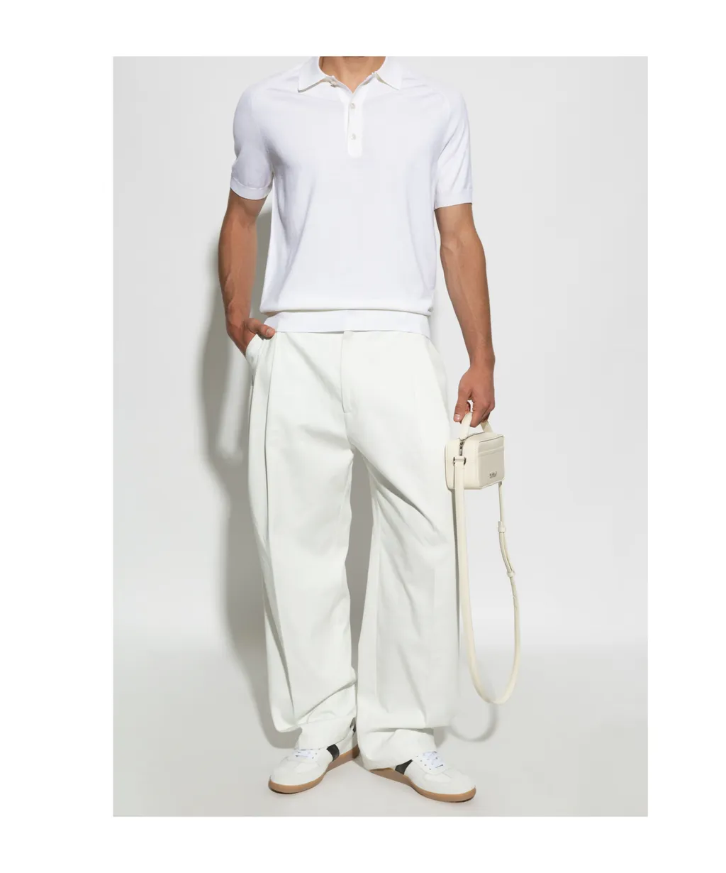 Short-Sleeved Knitted Polo Shirt