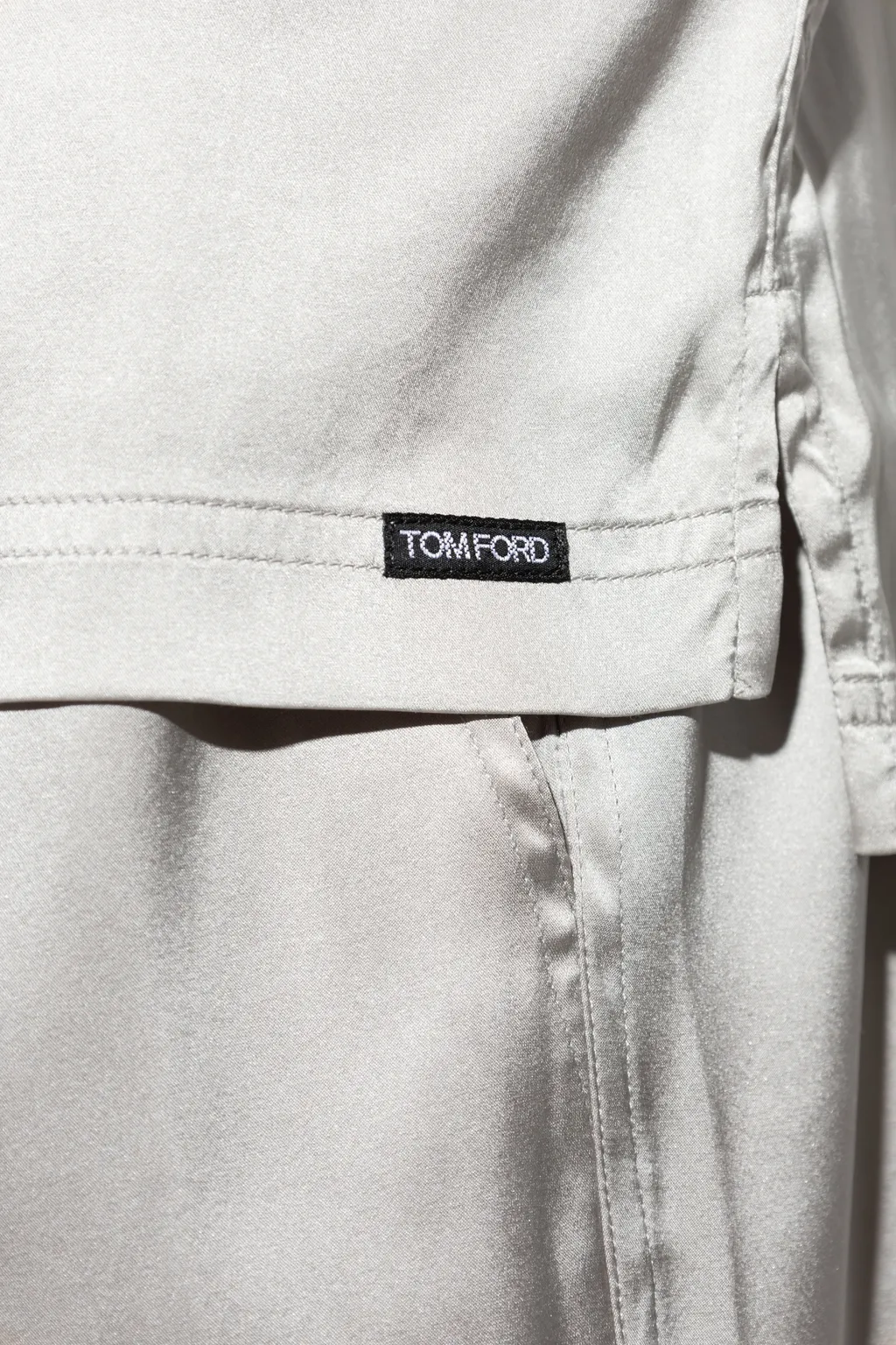 Silk-Blend Pajama Shirt