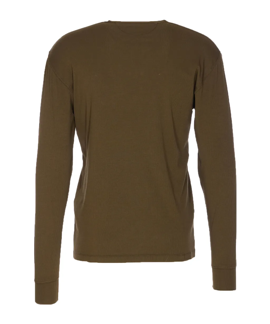 Button Detailed Crewneck Jumper
