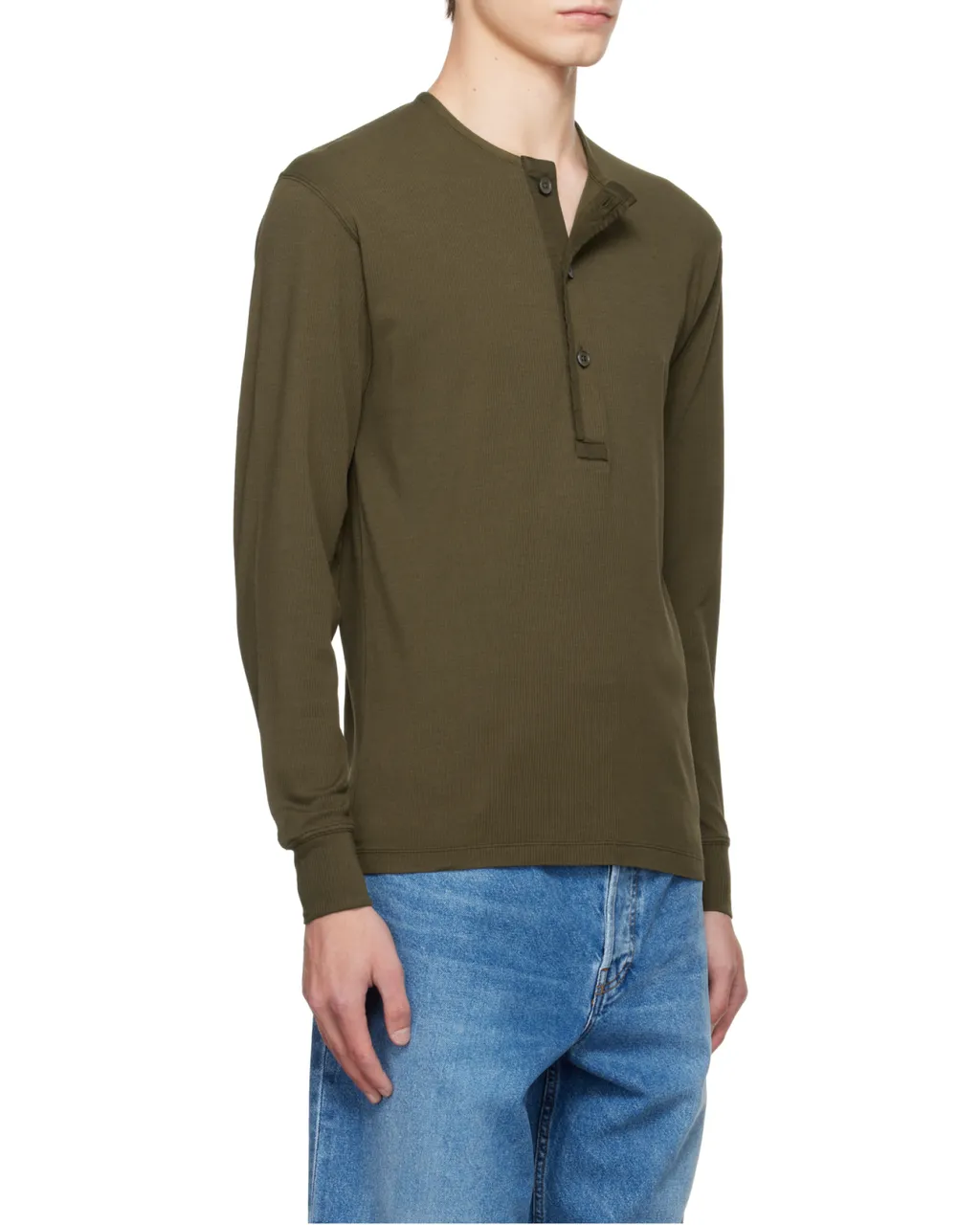 Button Detailed Crewneck Jumper