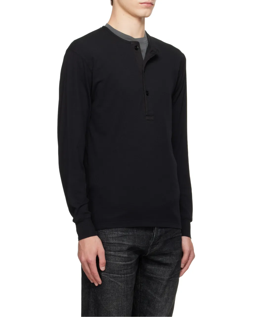 Button Detailed Crewneck Jumper