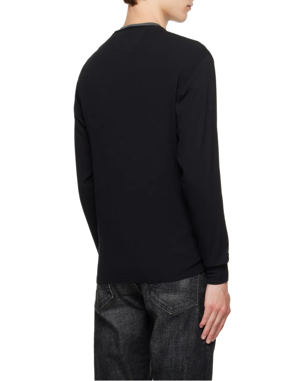 Button Detailed Crewneck Jumper