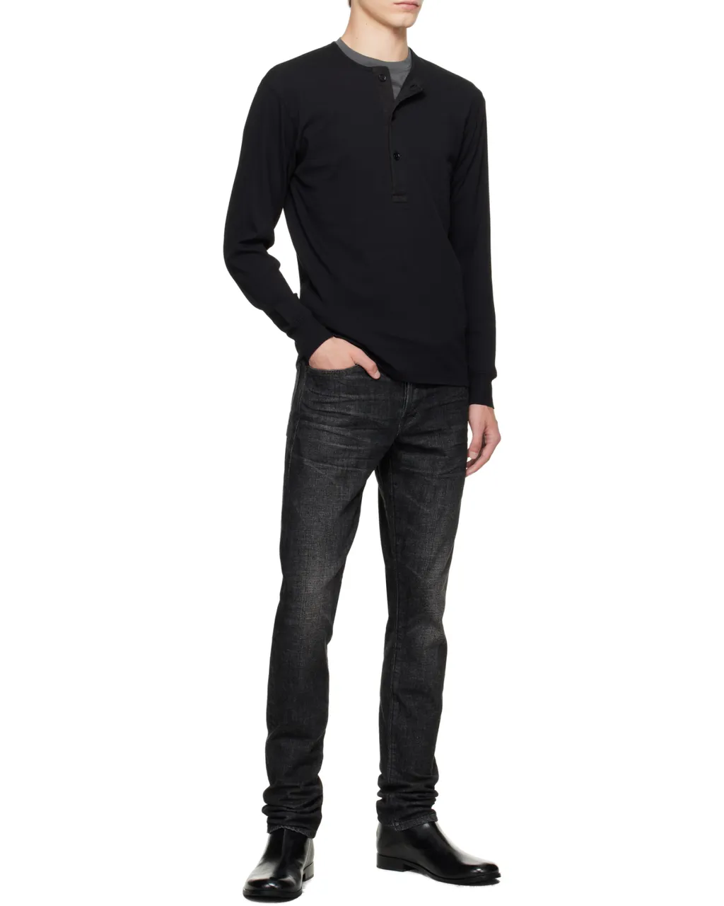 Button Detailed Crewneck Jumper