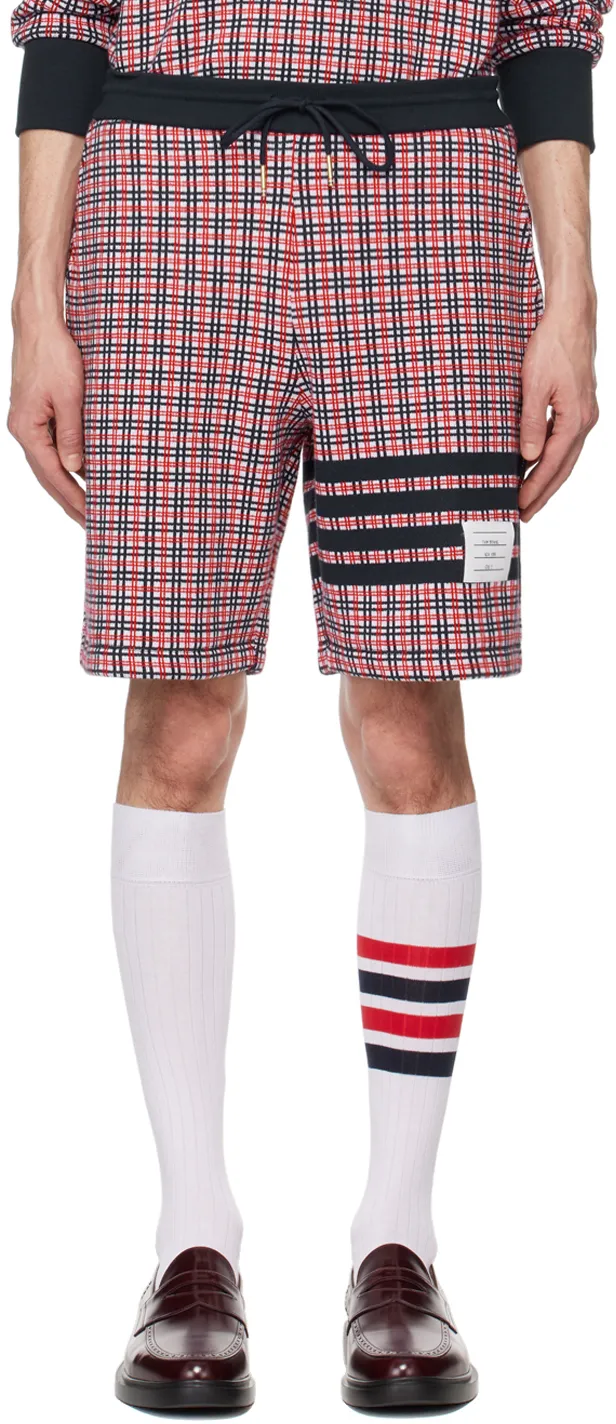 Check Jacquard 4-Bar Sweatshorts