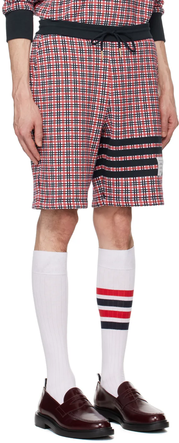 Check Jacquard 4-Bar Sweatshorts
