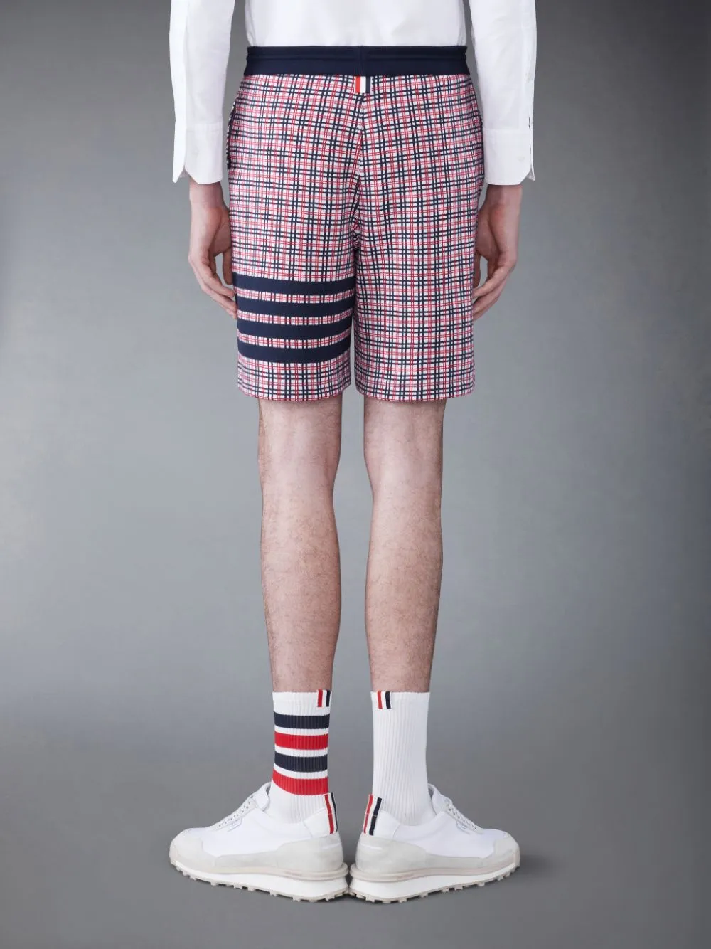 Check Jacquard 4-Bar Sweatshorts