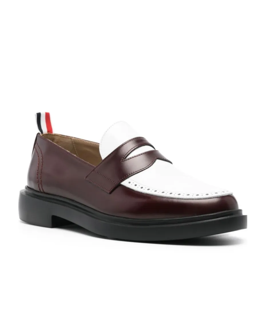 Panelled Leather Loafers