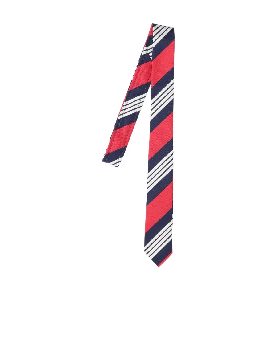 Logo Patch Striped Tie