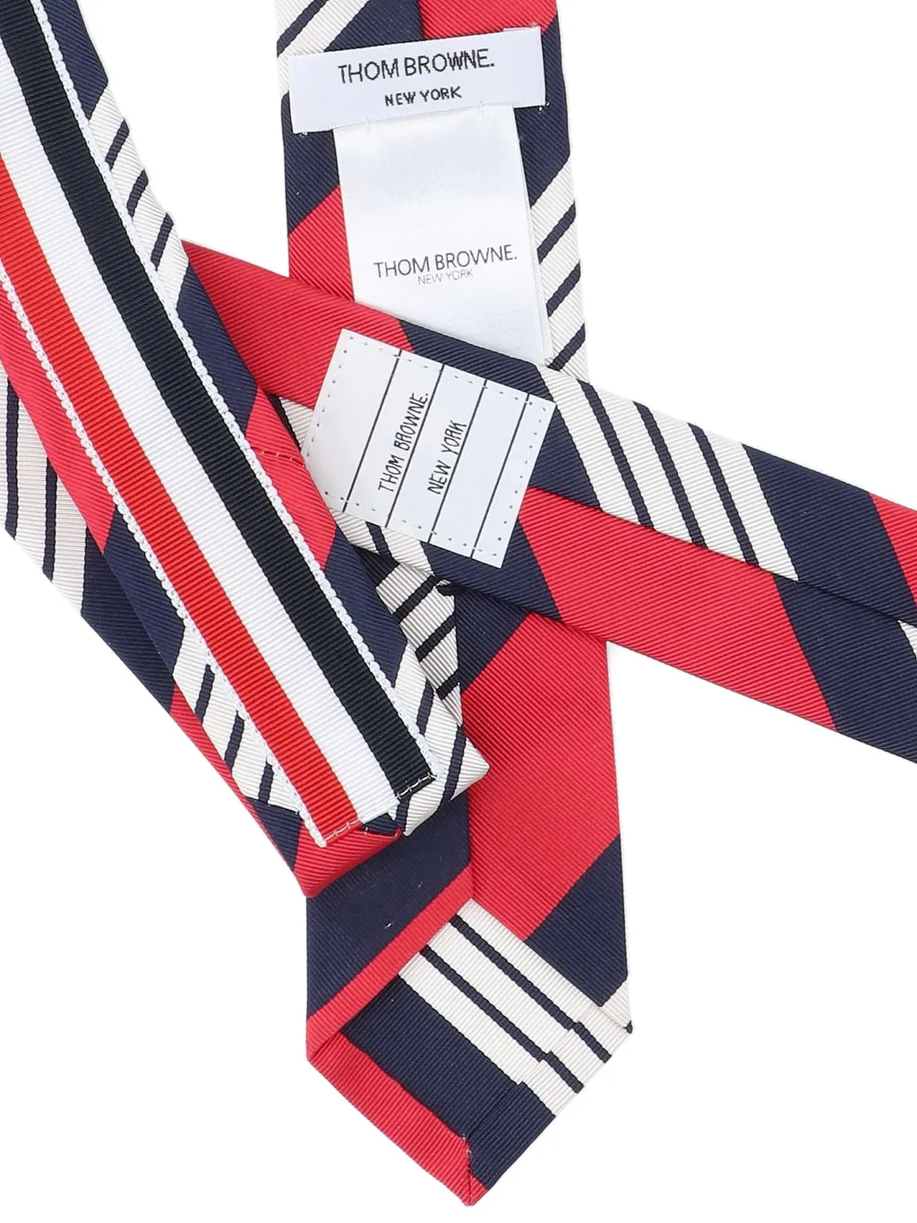 Logo Patch Striped Tie