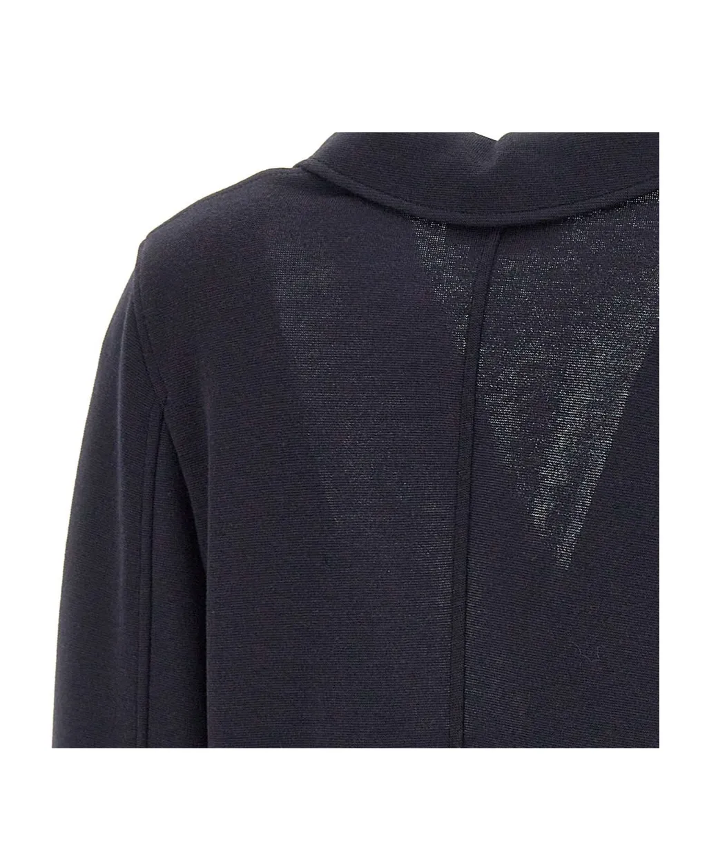 Logo-Patch Straight Hem Blazer