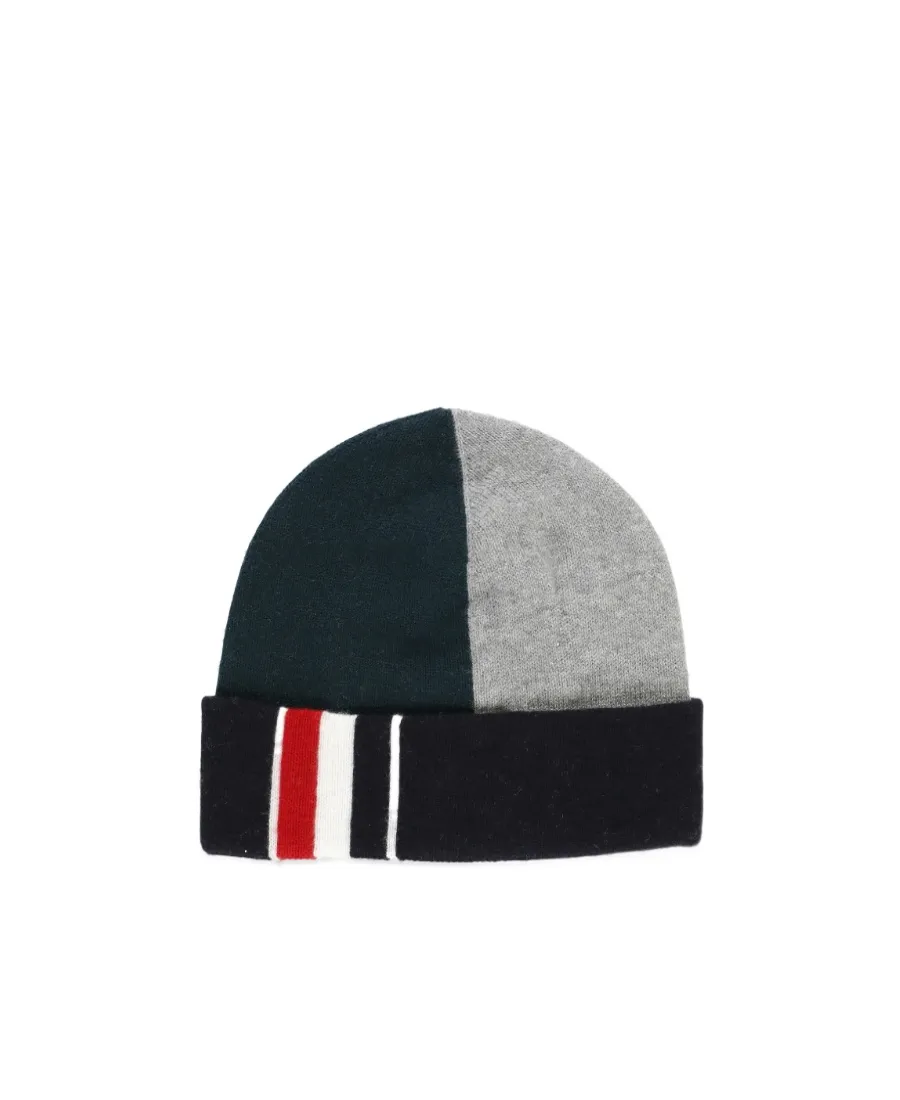 Color Blocked Ribbed Beanie