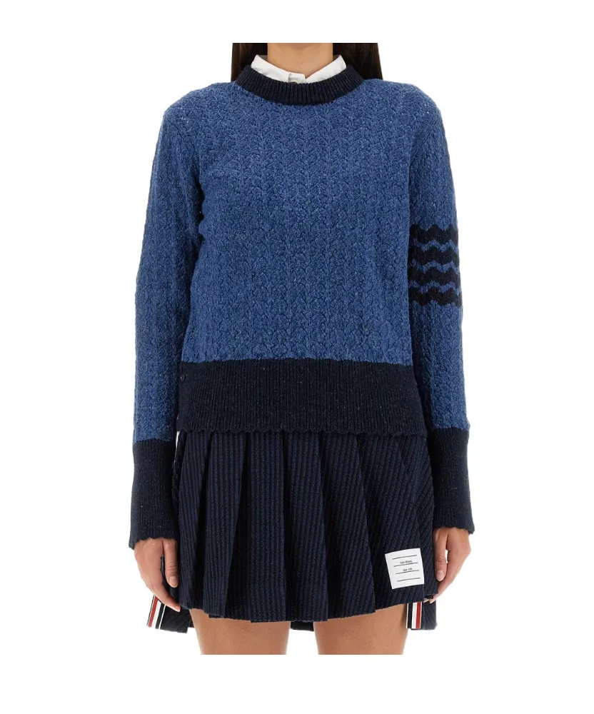 4-Bar Striped Sweater