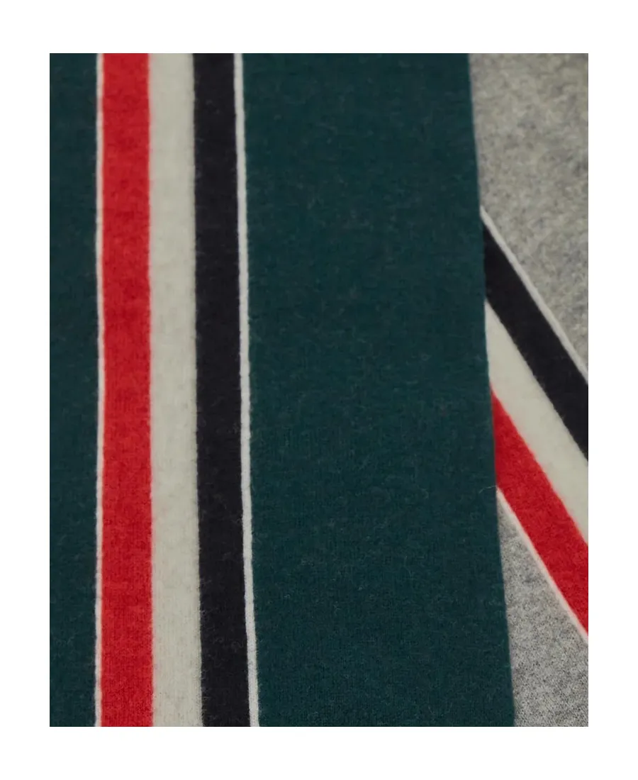 Rwb Stripe Detailed Knitted Scarf