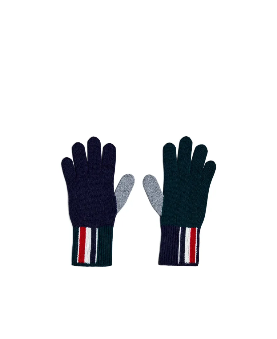 Fun Mix Intarsia-Knit Logo Wool Gloves