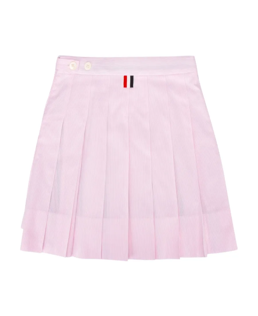 Striped Pleated Skirt
