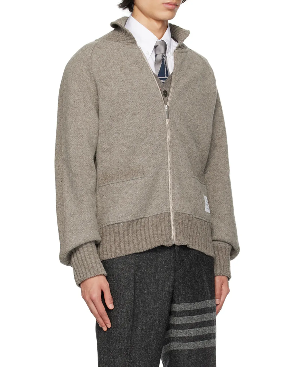 Logo-Patch Detail Knit Cardigan