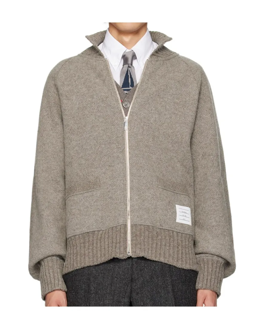 Logo-Patch Detail Knit Cardigan