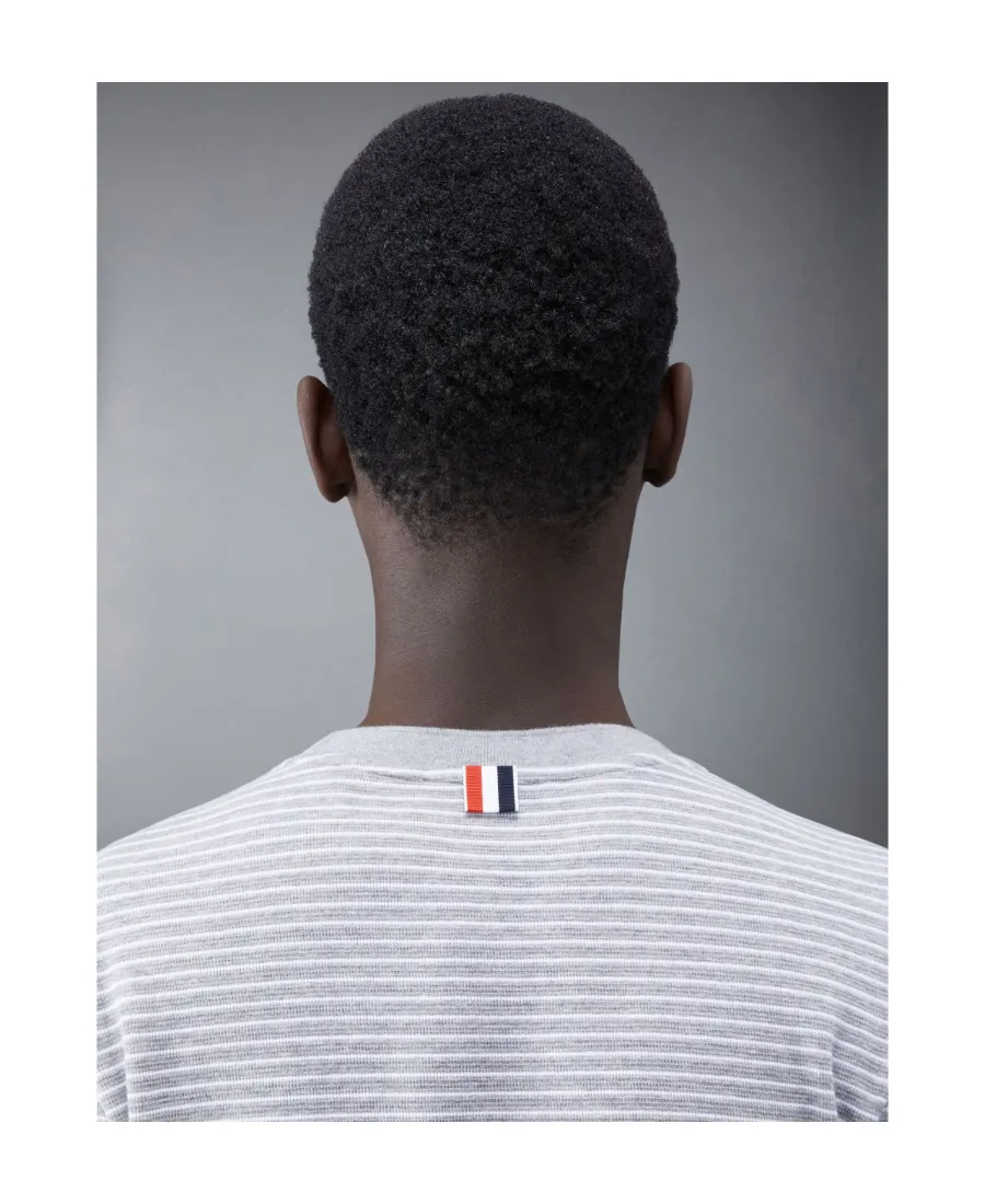 Pinstripe Pattern Crewneck T-Shirt