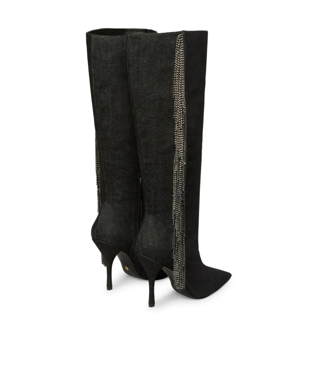 Crystal Fringe 100Mm Knee-High Boots
