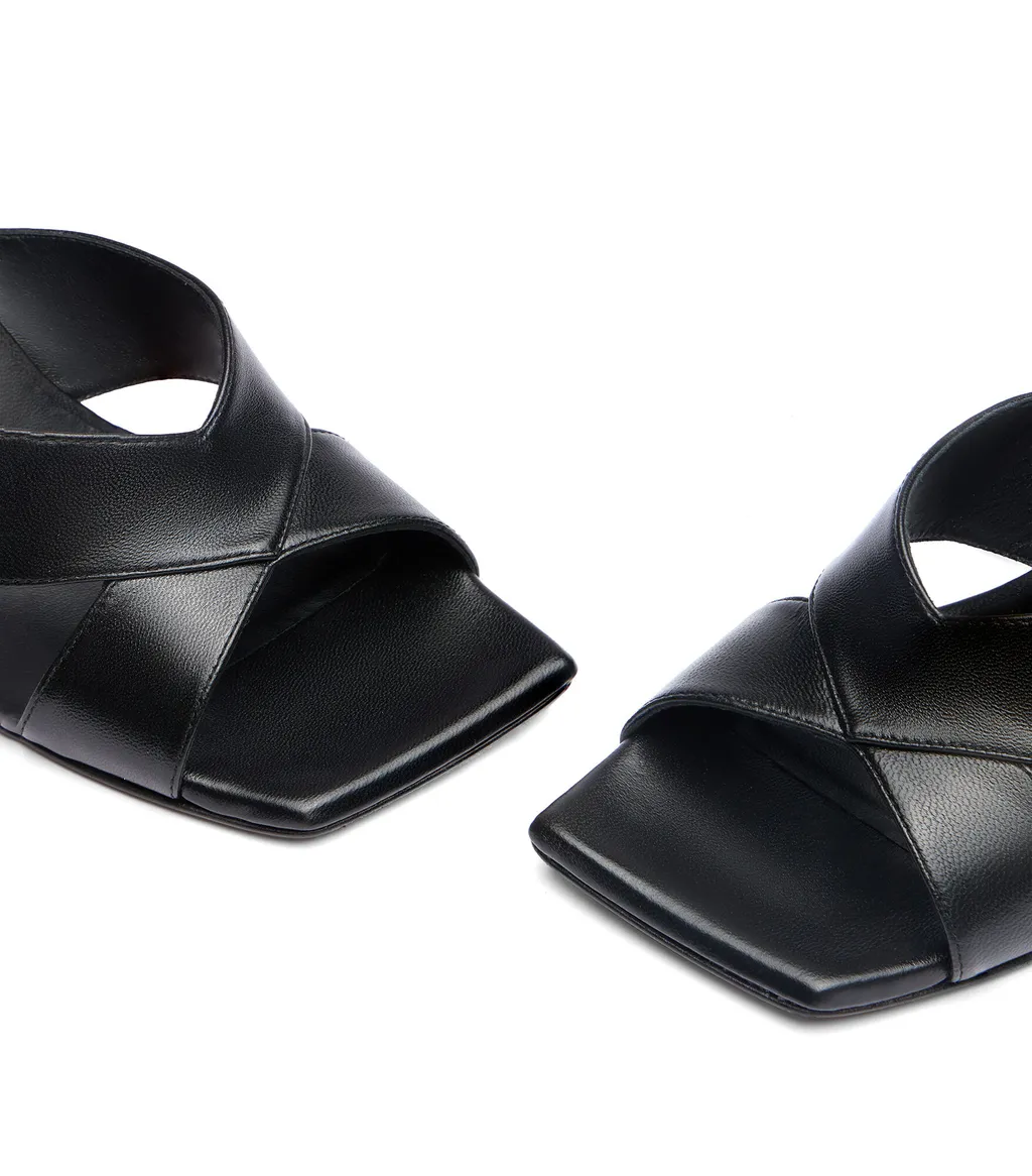 Carmen Cross-Belt High-Heeled Sandals