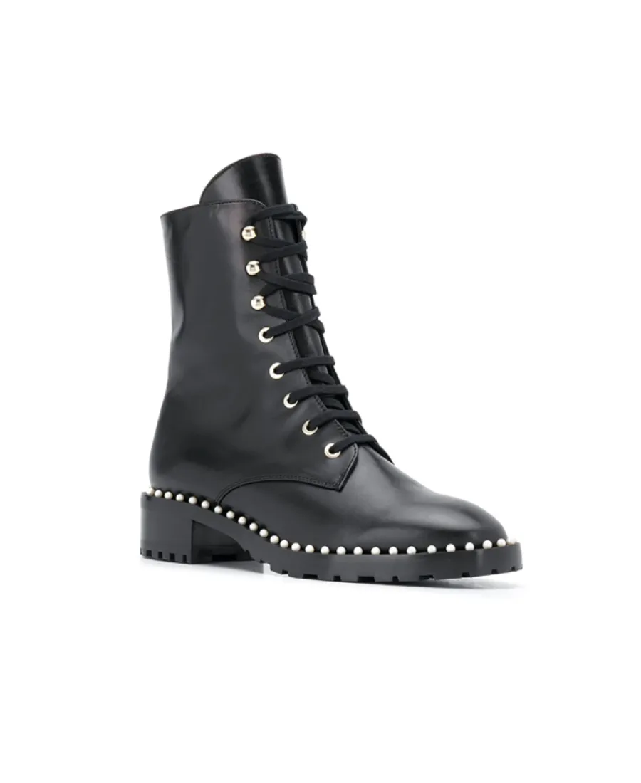 Lace-Up Studded Boots