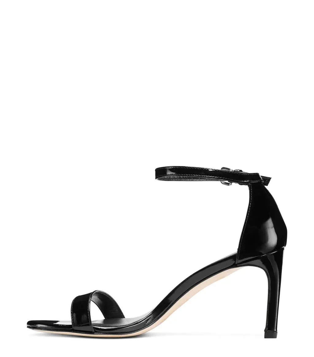 One-Word Buckle High-Heeled Sandals