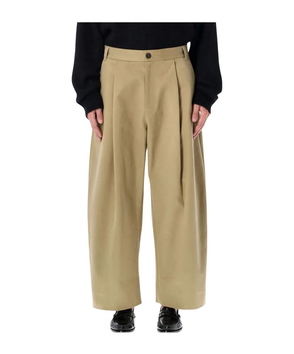 High-Waisted Wide-Leg Casual Pants